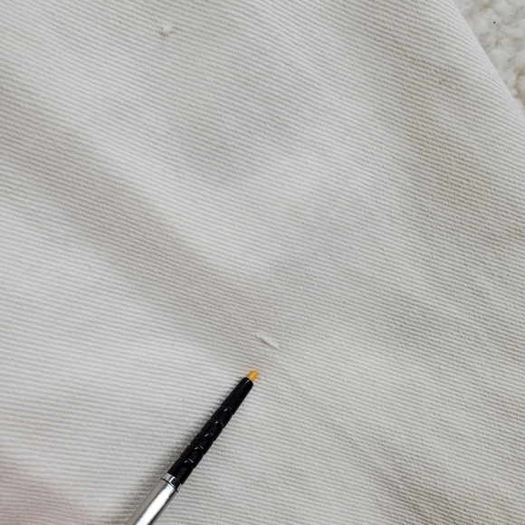 Vtg Fredericks Hollywood White Hi Rise Tapered Jean 9 10 25x30 Floral Embroidery - Picture 12 of 14